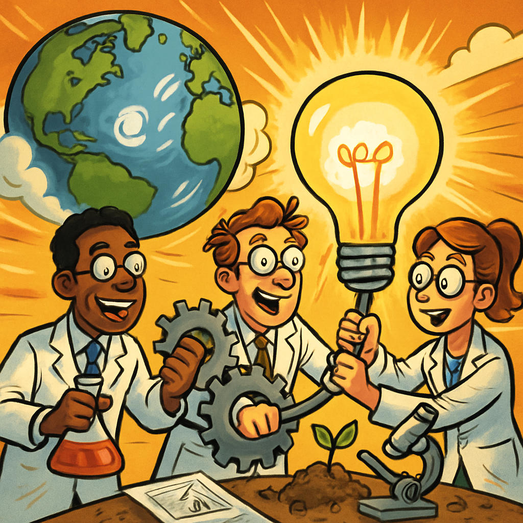 Image carrée illustrant une coopération scientifique